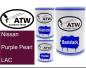Preview: Nissan, Purple Pearl, LAC: 500ml Lackdose + 500ml Klarlack + 250ml Härter - Set, von ATW Autoteile West.